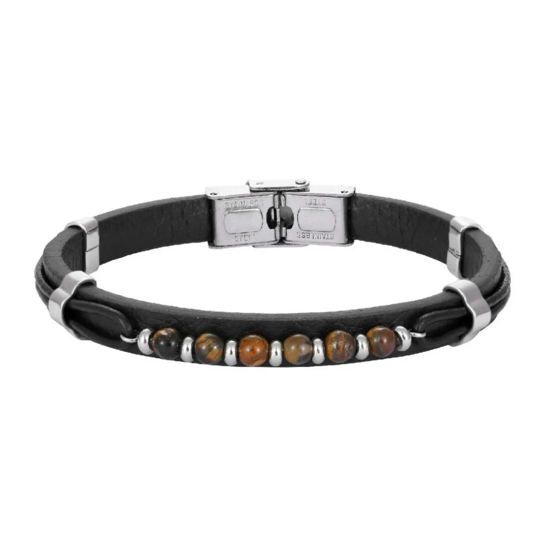 Bracelet Homme Redskins Bijoux - 285819 Cuir Noir