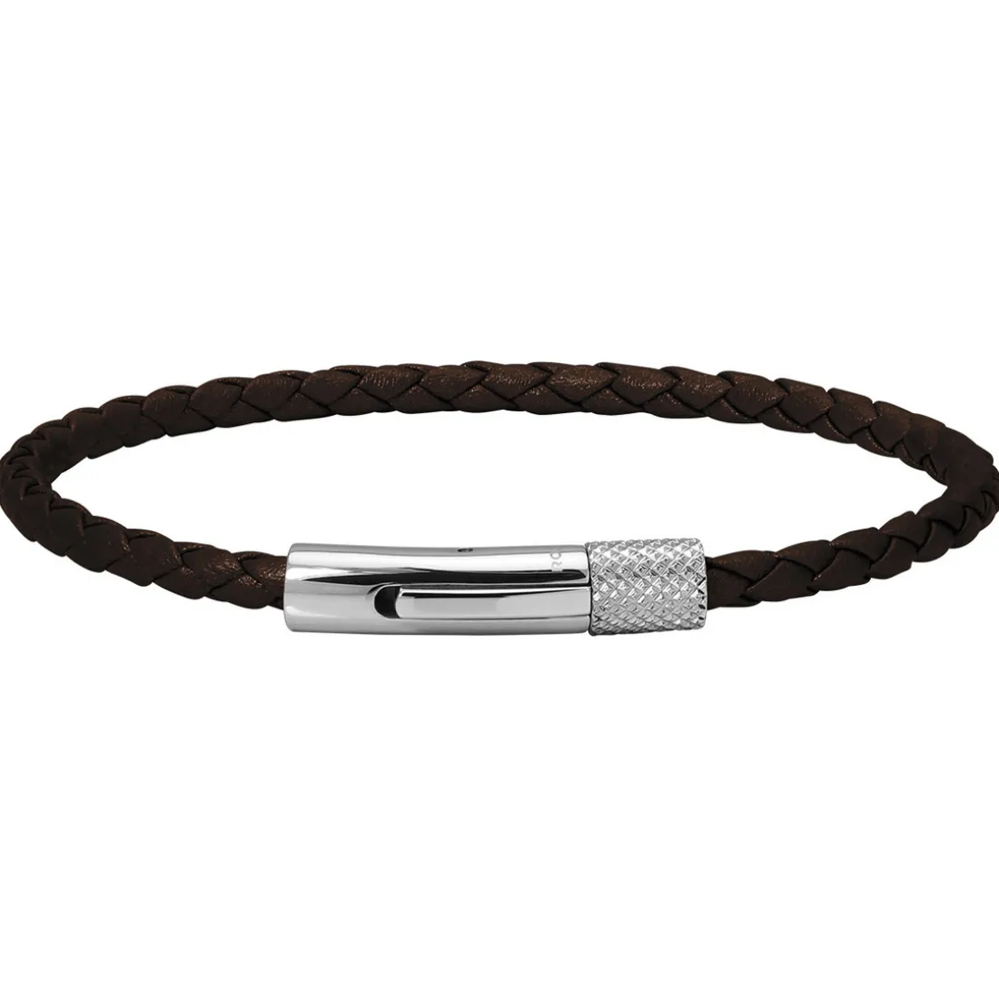 Bracelet Homme ROCHET DRIVER - cuir tressé marron
