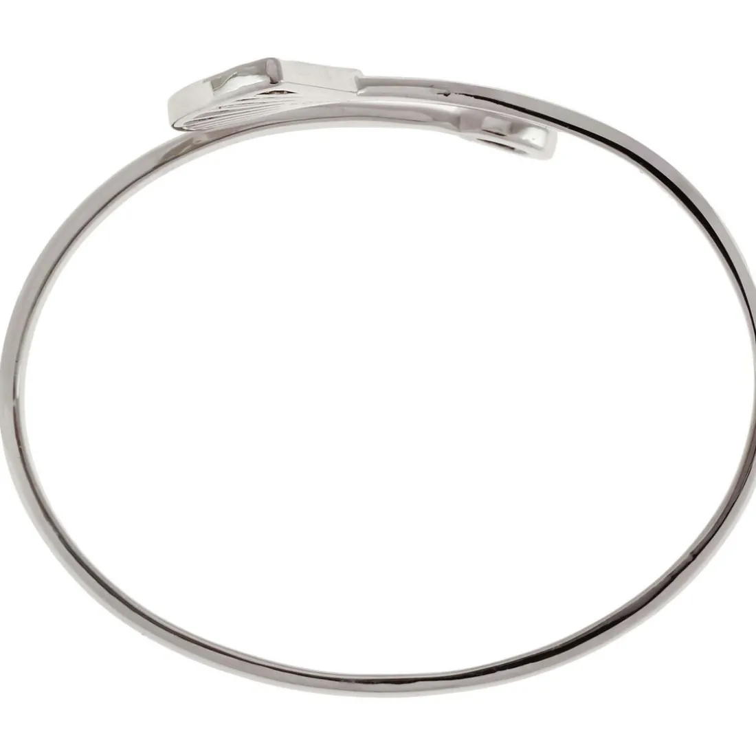Bracelet Jonc Arielle Argenté & Onyx Noir
