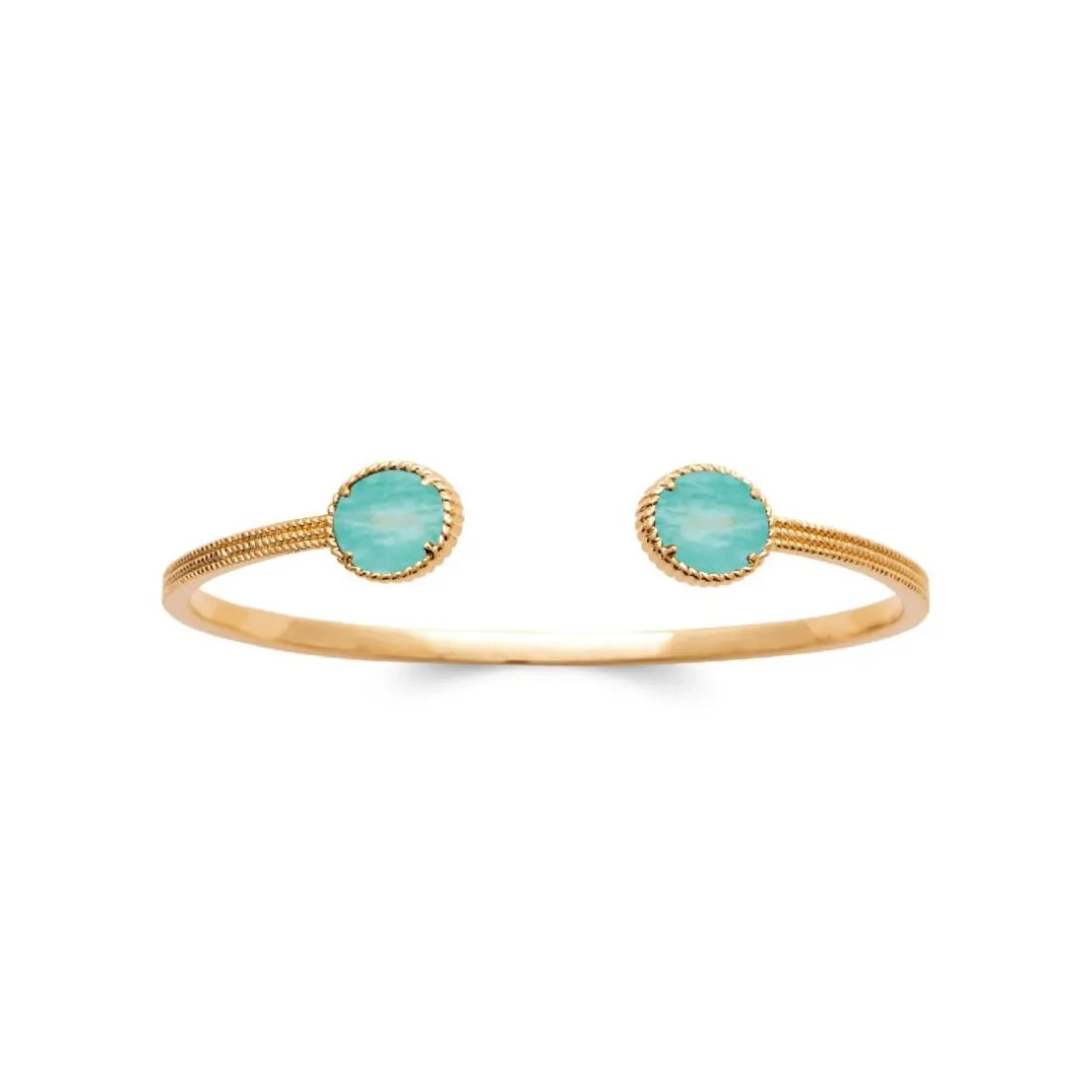 Bracelet Jonc femme amazonite plaqué or Maison de la Bijouterie UW35V35V