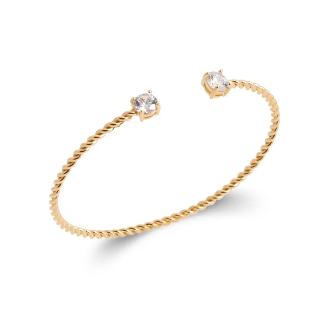 Bracelet Jonc femme oxyde de zirconium plaqué or Maison de la Bijouterie UW345Y5V