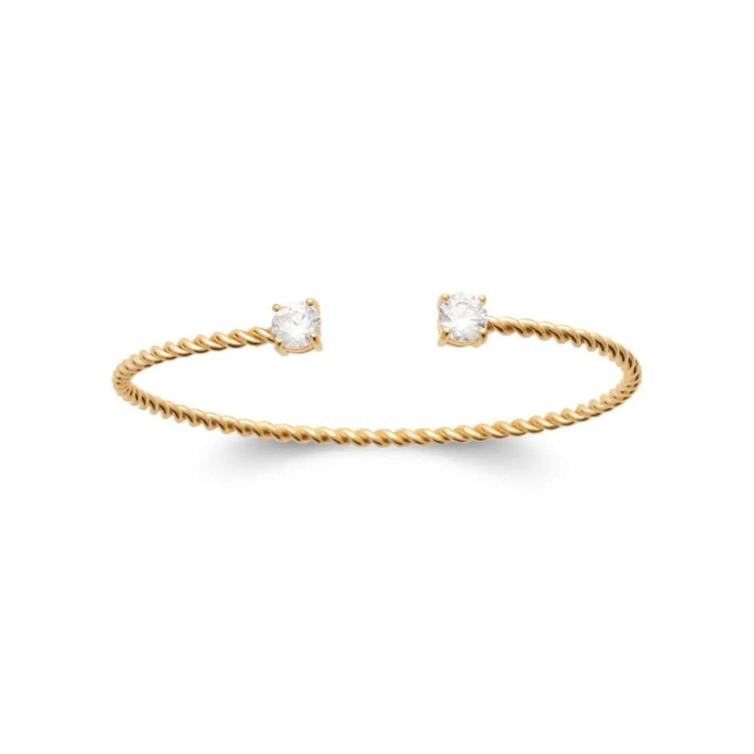 Bracelet Jonc femme oxyde de zirconium plaqué or Maison de la Bijouterie UW345Y5V