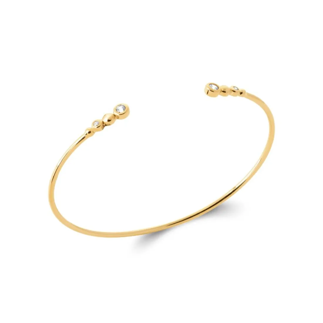 Bracelet Jonc femme oxyde de zirconium plaqué or Maison de la Bijouterie UW3W405V