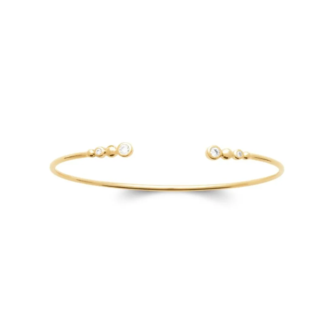 Bracelet Jonc femme oxyde de zirconium plaqué or Maison de la Bijouterie UW3W405V