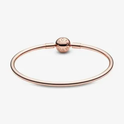 Bracelet Jonc Pandora Moments Métal doré à l’Or Rose fin 585/1000ᵉ