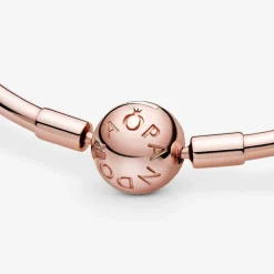 Bracelet Jonc Pandora Moments Métal doré à l’Or Rose fin 585/1000ᵉ