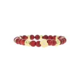 Bracelet Les Interchangeables A58792 - Perle Forme Fleur Rouge Femme