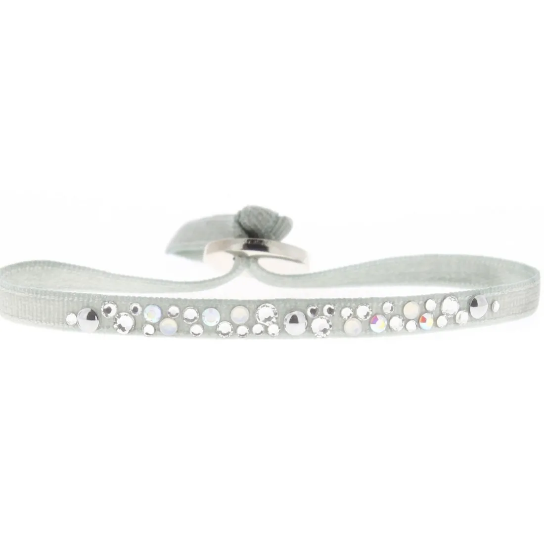 Bracelet Les Interchangeables A38303 - Bracelet Tissu Acier Gris Femme
