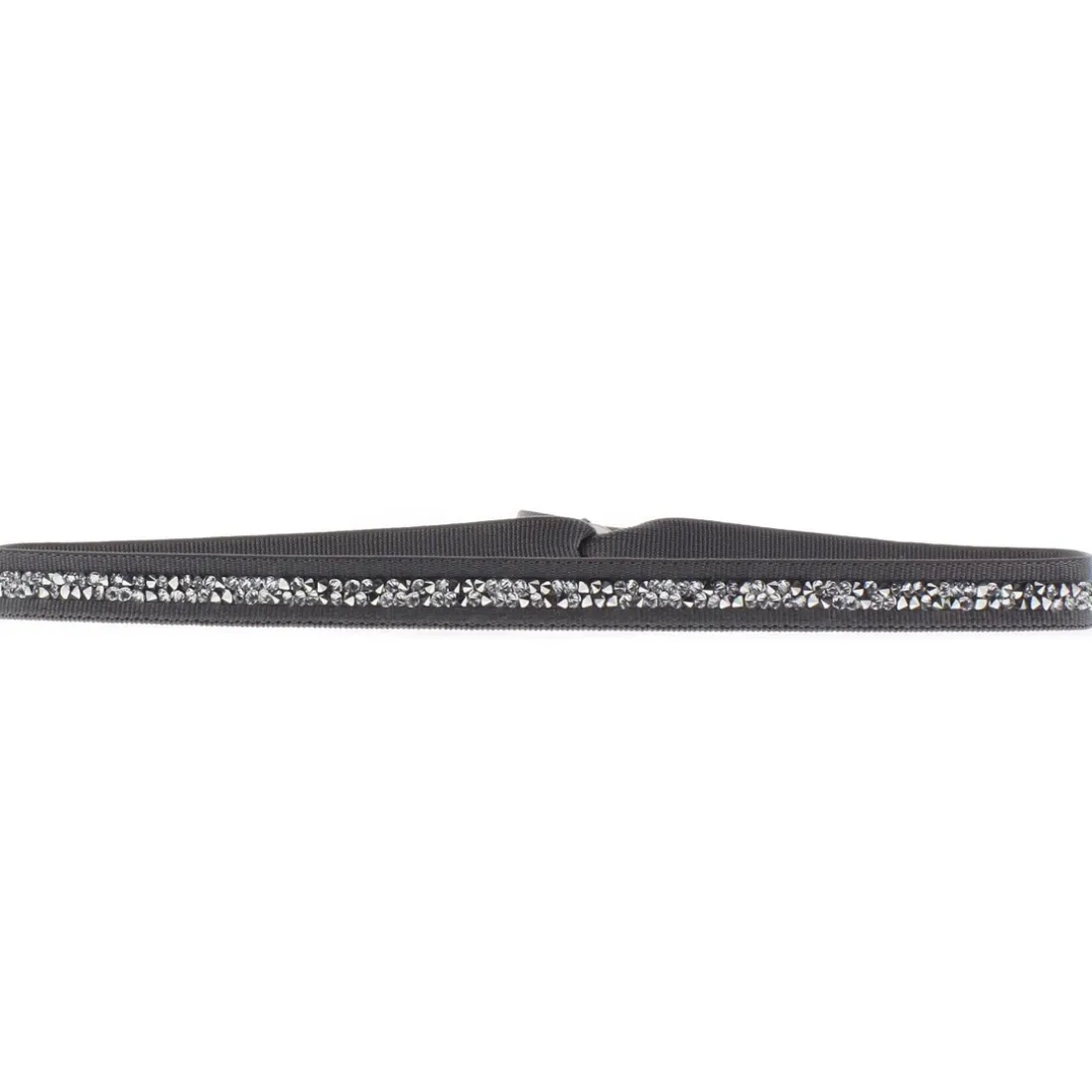Bracelet Les Interchangeables A39616 - Bracelet Tissu Gris Cristaux de haute qualité Femme