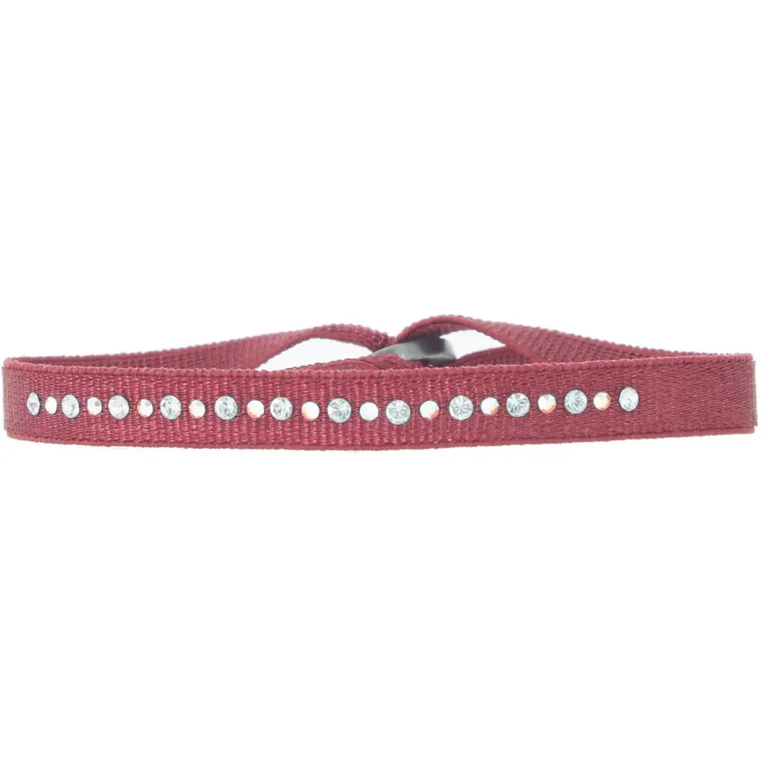 Bracelet Les Interchangeables A54638 - 1 Rang 6mm Bordeaux Fonce Femme