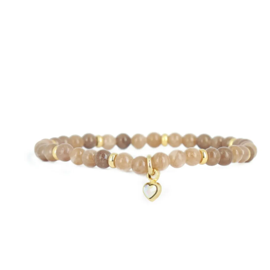 Bracelet Les Interchangeables A59896 - Perle Coeur Beige Rosé / foncé Femme