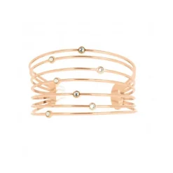 Bracelet Les Interchangeables A59163 - Manchette Orbite Doré Rose Femme