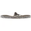 Bracelet Les Interchangeables A49139 - FABRIC Marron Glace Clair Cristal Femme