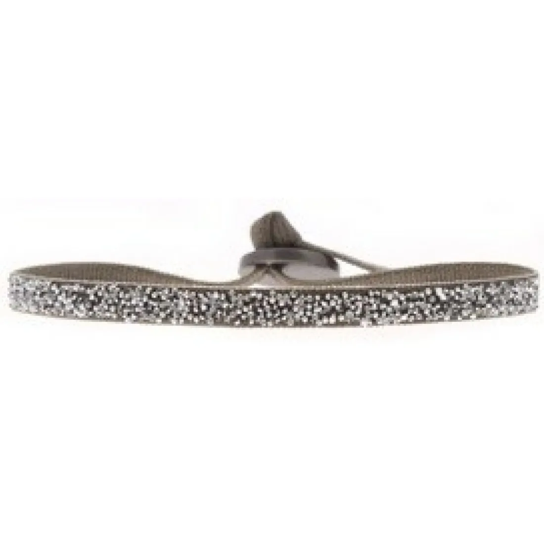 Bracelet Les Interchangeables A49139 - FABRIC Marron Glace Clair Cristal Femme