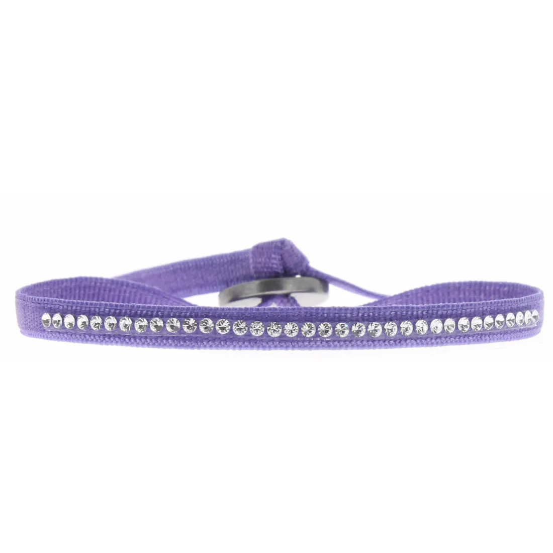 Bracelet Les Interchangeables A32886 - Bracelet Tissu Bleu Cristaux de haute qualité Femme