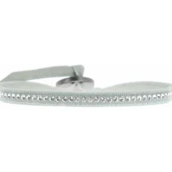 Bracelet Les Interchangeables A35575 - Bracelet Tissu Bleu Cristaux de haute qualité Femme