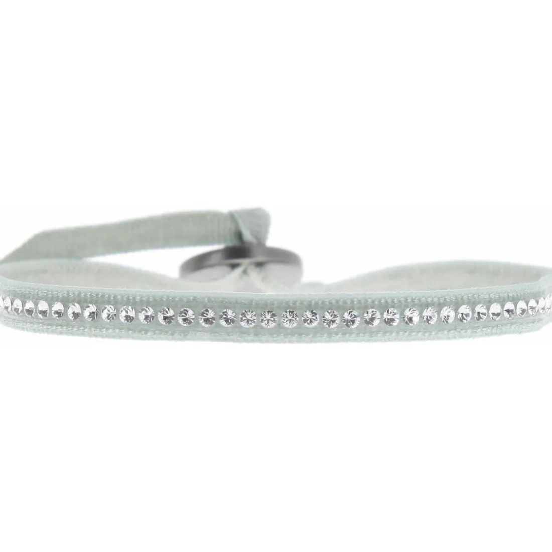 Bracelet Les Interchangeables A35575 - Bracelet Tissu Bleu Cristaux de haute qualité Femme