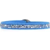 Bracelet Les Interchangeables A24960 - Bracelet Tissu Turquoise Cristaux de haute qualité Femme