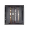 Bracelet Les Interchangeables A38638 - Bracelet Tissu Beige Cristaux de haute qualité Femme