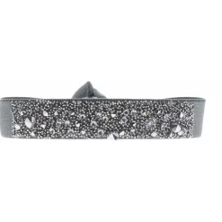 Bracelet Les Interchangeables A39438 - Bracelet Tissu Bleu Cristaux de haute qualité Femme