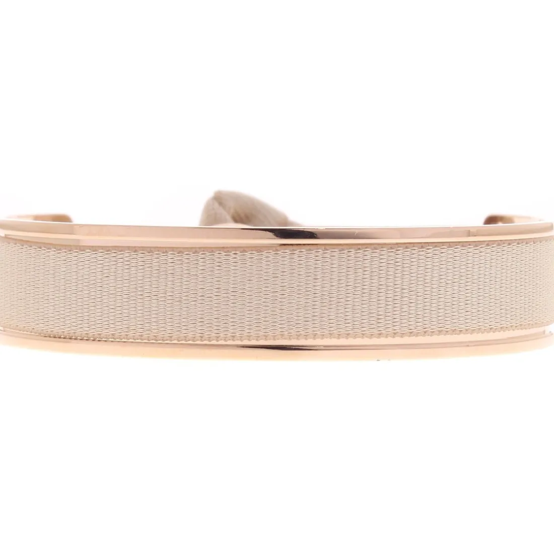 Bracelet Les Interchangeables A42775 - Jonc Ruban Interchangeables 9mm Beige Femme