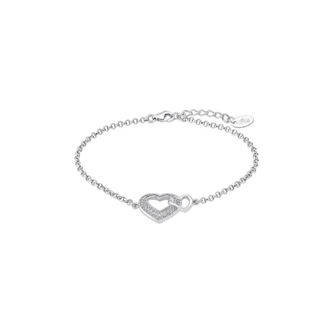Bracelet Lotus Silver LP1917-2/1 - coeur 16cm + 3cm reglable moments Argent Femme