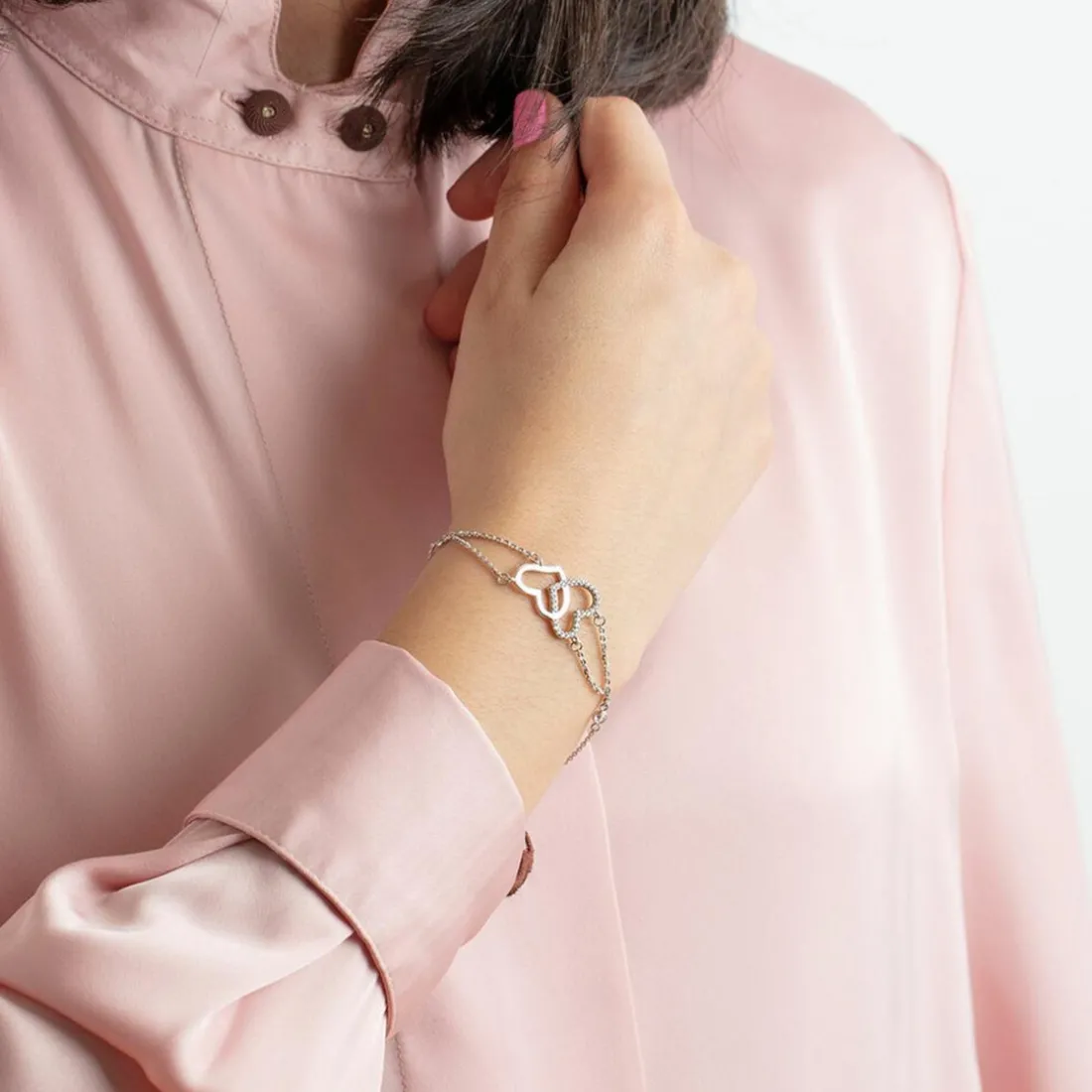 Bracelet Lotus Silver MOMENTS LP1818-2-1 - Bracelet MOMENTS Argent Coeur Femme