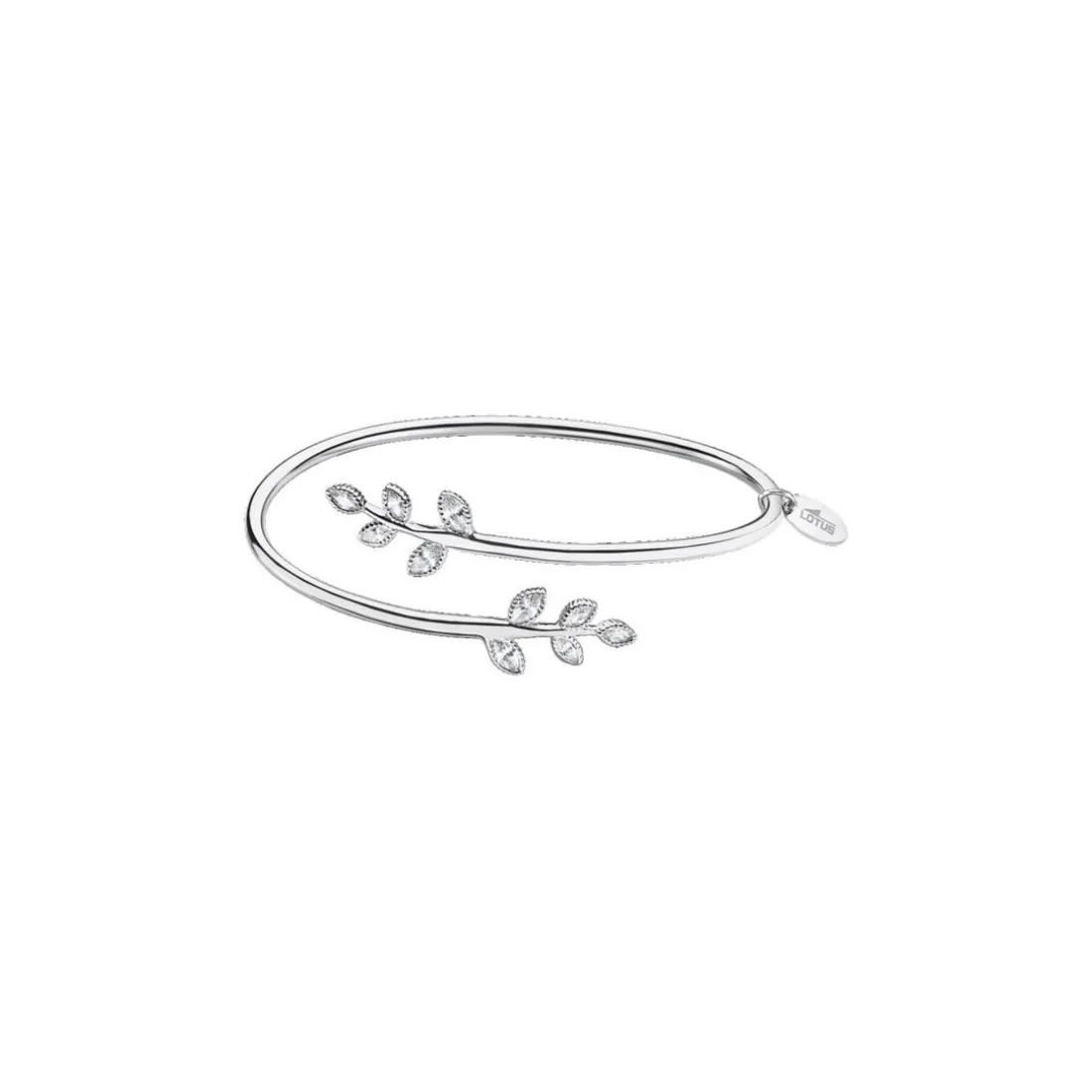 Bracelet Lotus Silver Pure Essentiel LP1783-2-1 - Bracelet Rigide Argent Feuille Inversees Femme