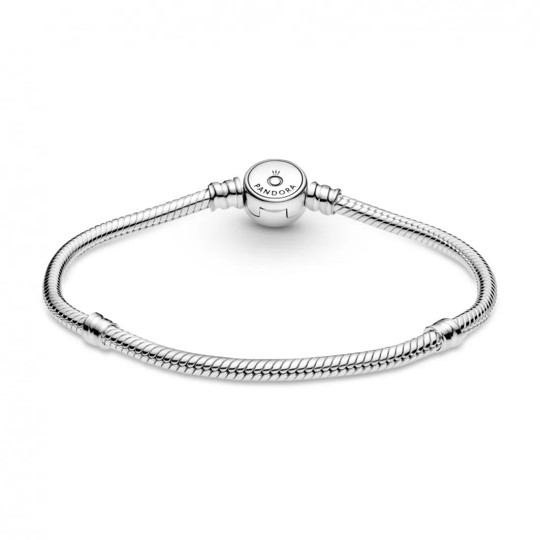 Bracelet Maille Serpent Fermoir Médaillon Bleu Pandora Bijoux