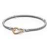 Bracelet Maille Serpent Fermoir Cœur Pandora Moments
