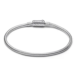 Bracelet Maille Serpent Fermoir Magnétique Coulissant Pandora Moments