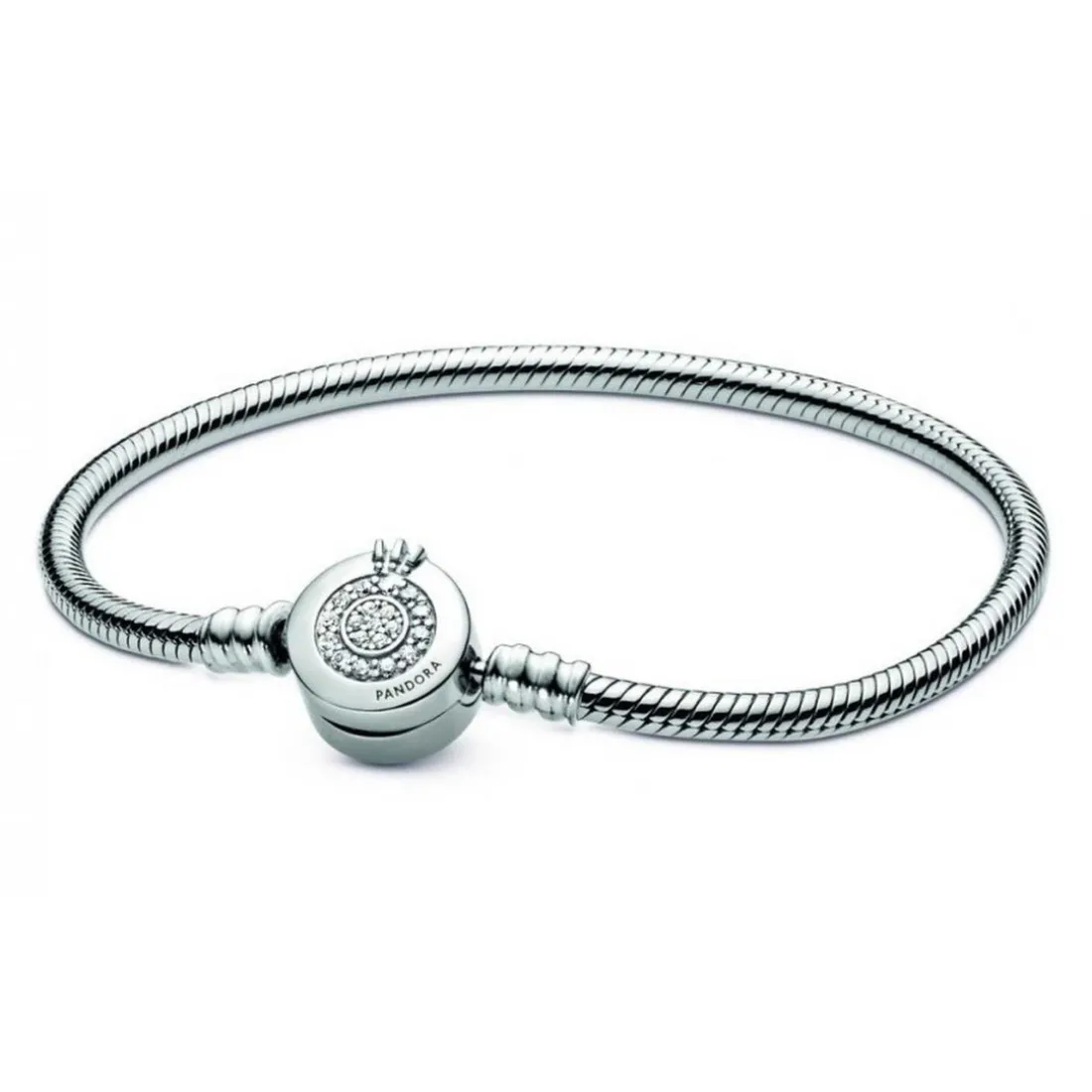 Bracelet Maille Serpent O Couronné Signature Pandora