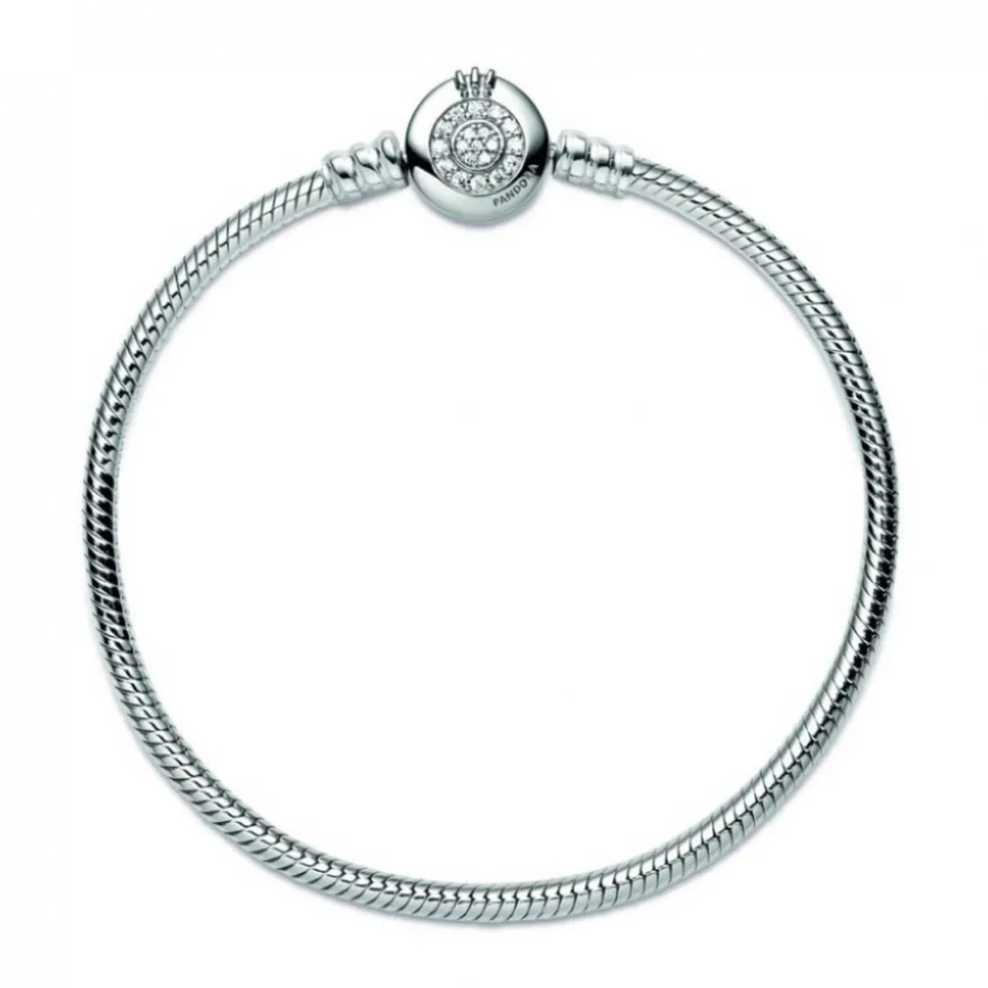 Bracelet Maille Serpent O Couronné Signature Pandora