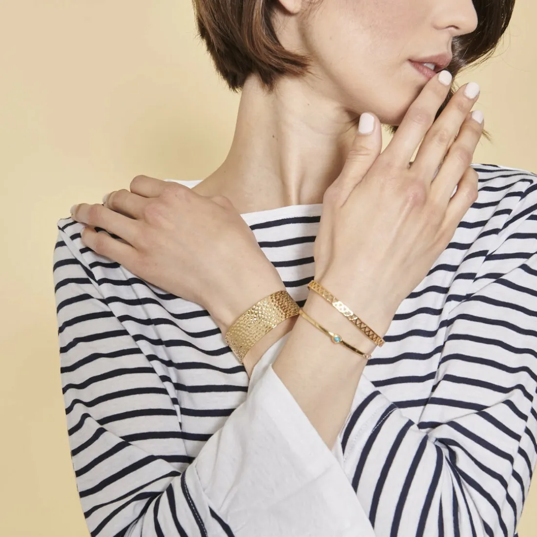 Bracelet Manchette Kira Doré