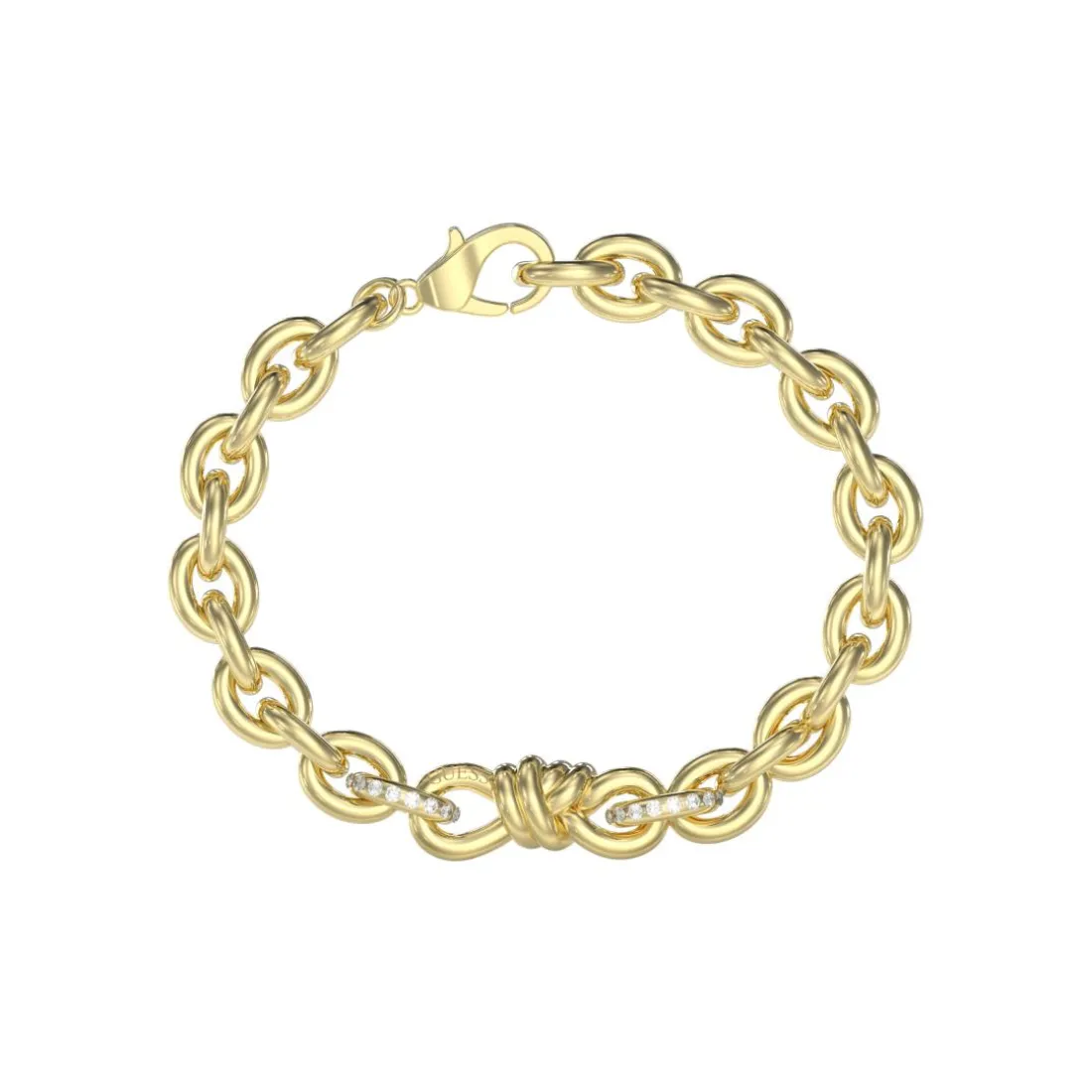 Bracelet Modern Love Acier Doré Et Nœud Central