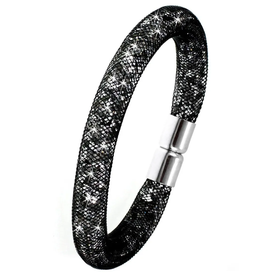 Bracelet noir tube strass par SoCharm
