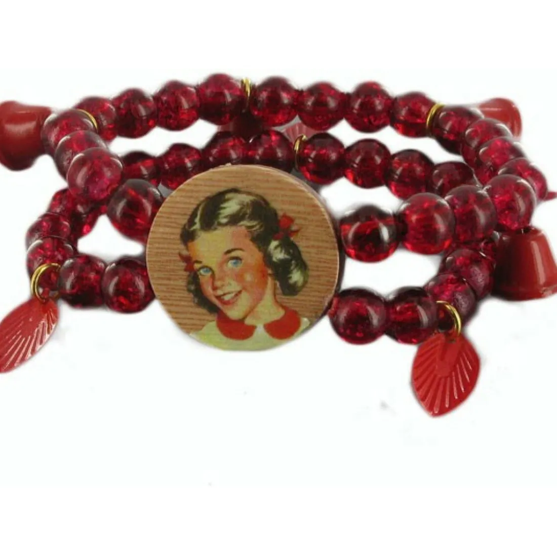 Bracelet N2 PIE202 rouge - Femme