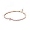 Bracelet Rivière Pavé avec cristaux rose Pandora Timeless