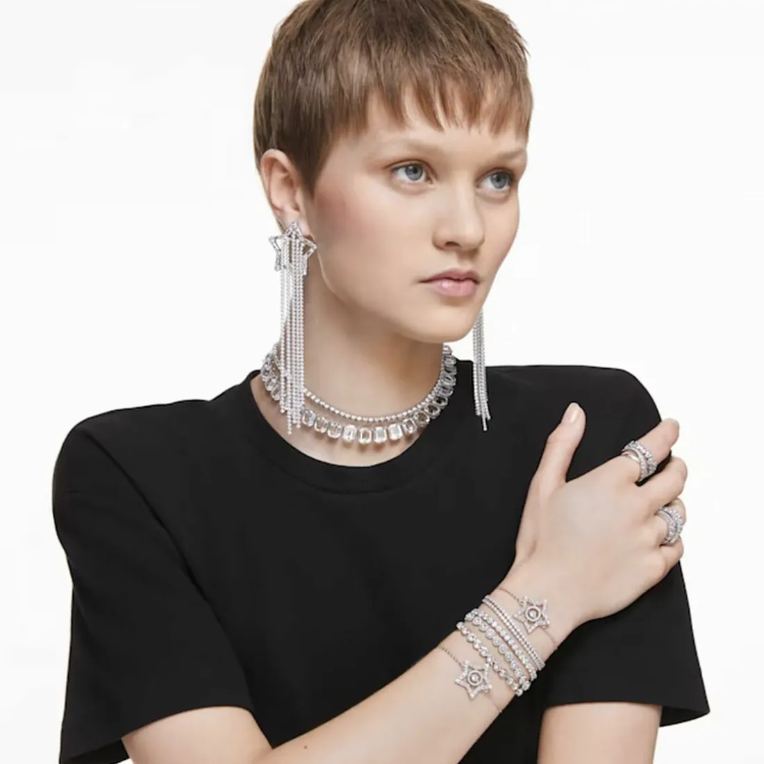 Bracelet Swarovski 1808960 - Bracelet Argent Cristaux Femme