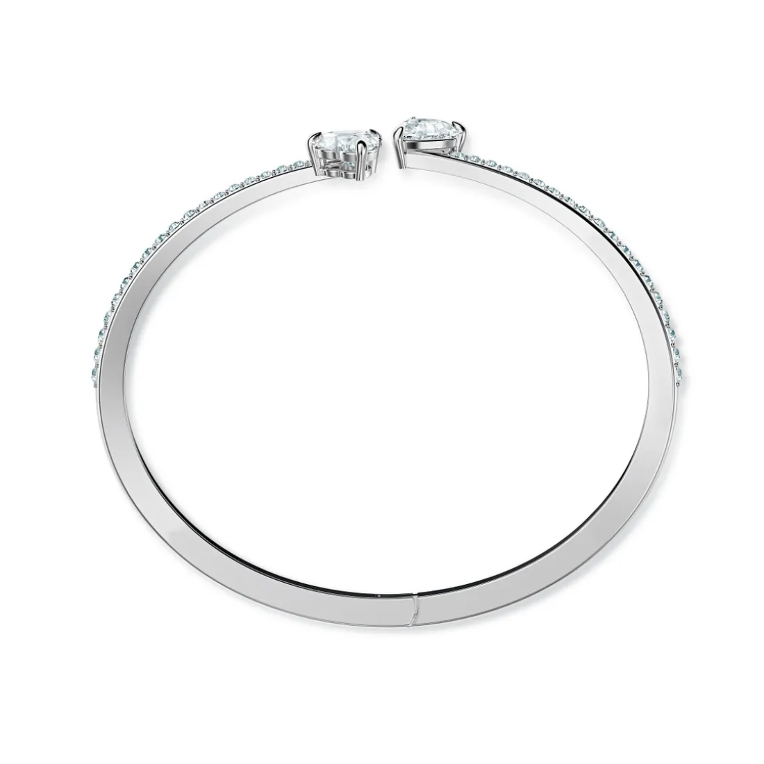 Bracelet Swarovski 5535354 - Bracelet-Jonc métal argenté cristaux Femme