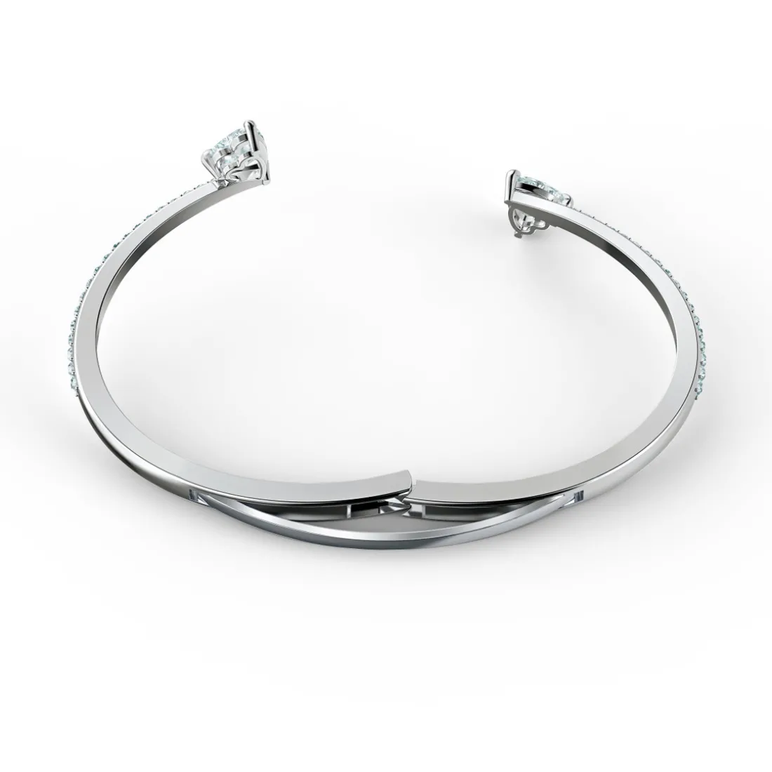 Bracelet Swarovski 5535354 - Bracelet-Jonc métal argenté cristaux Femme