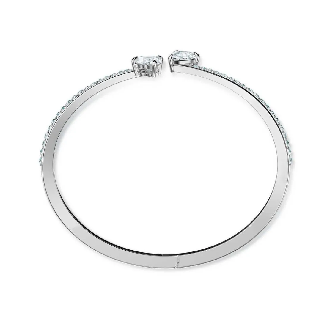 Bracelet Swarovski 5535354 - Bracelet-Jonc métal argenté cristaux Femme