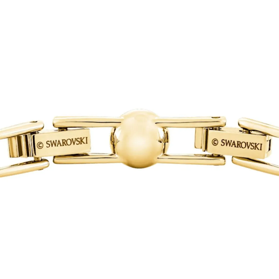 Bracelet Swarovski 5505469 - Métal doré Rangée de Cristaux incolores ronds Femme
