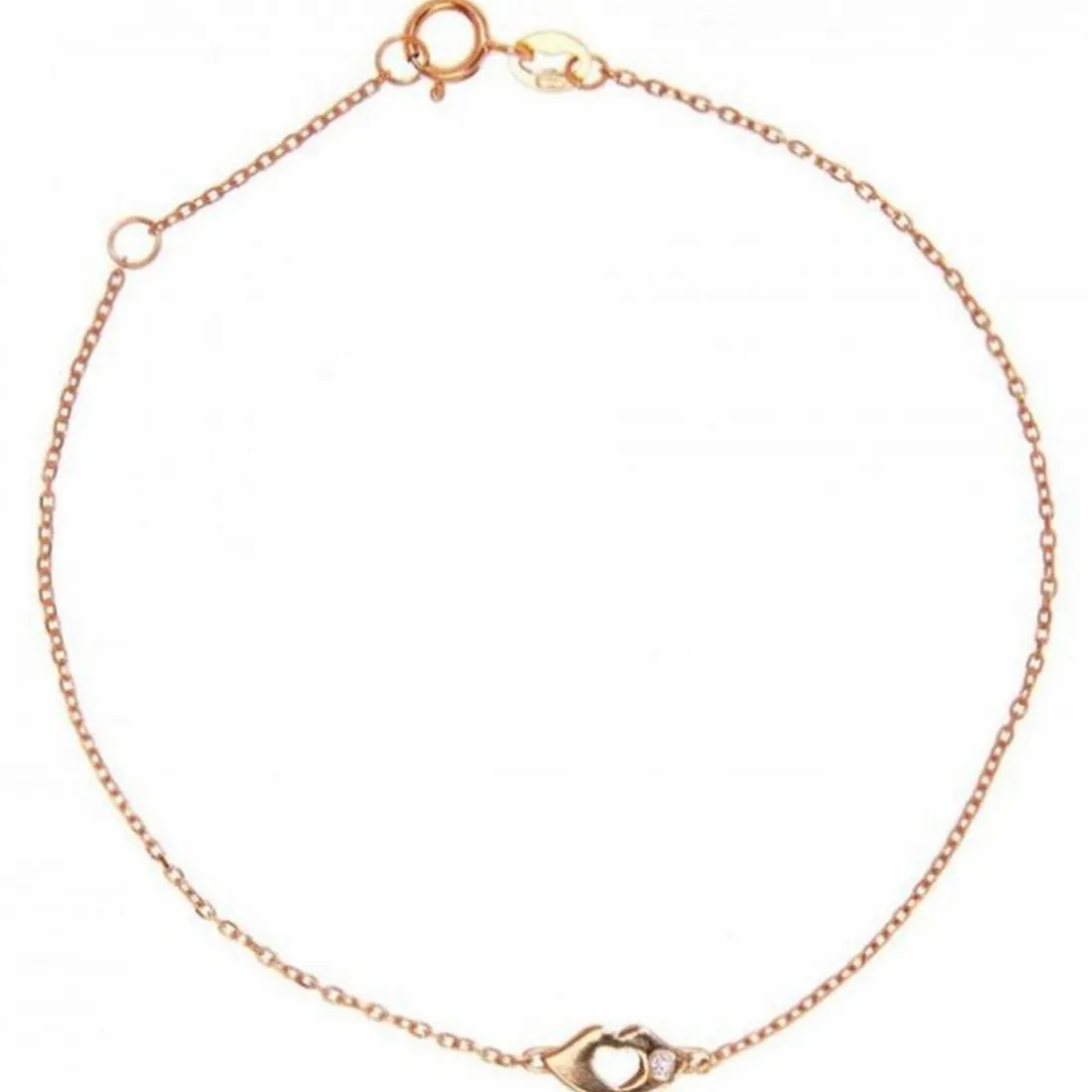 Bracelet Vertigo KISS ME-OR ROSE - Bracelet Acier Diamant Rose Femme