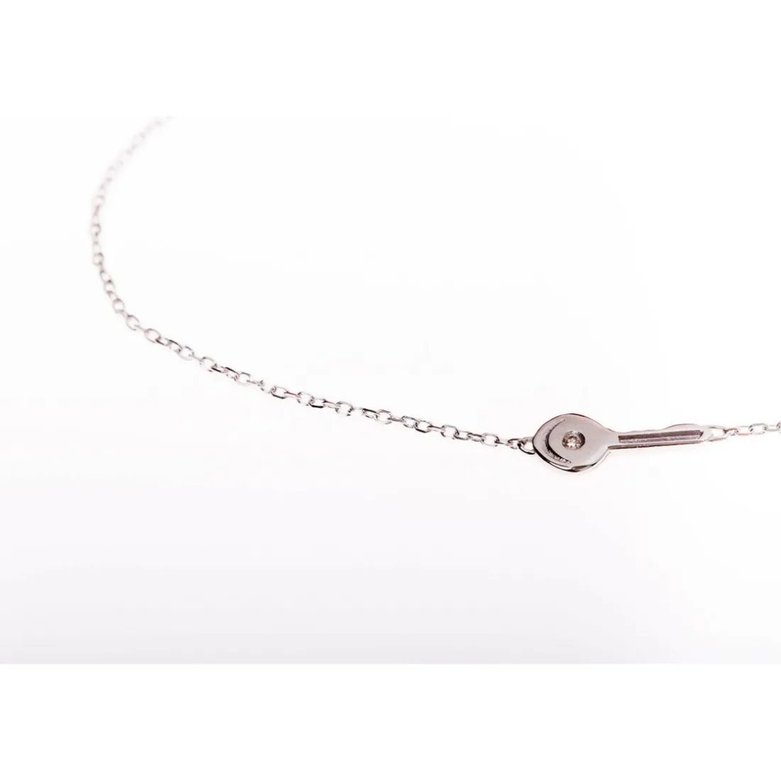Bracelet Vertigo OPEN ME-OR BLANC - Bracelet Acier Diamant Argent Femme