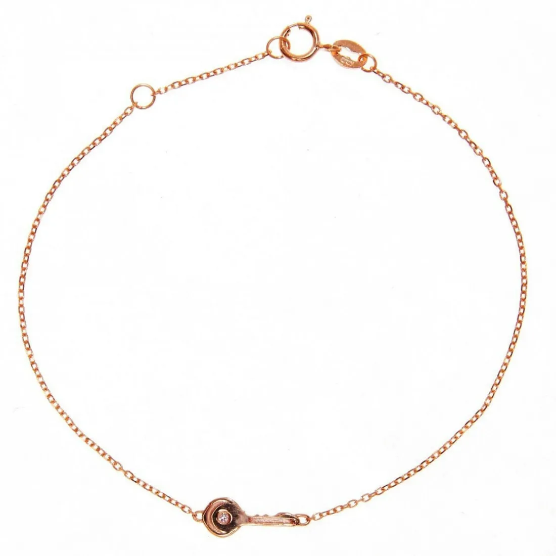 Bracelet Vertigo OPEN ME-OR ROSE - Bracelet Acier Diamant Rose Femme