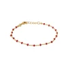 Chaine fantaisie rouge plaqué or Maison de la Bijouterie YU0U36ZV