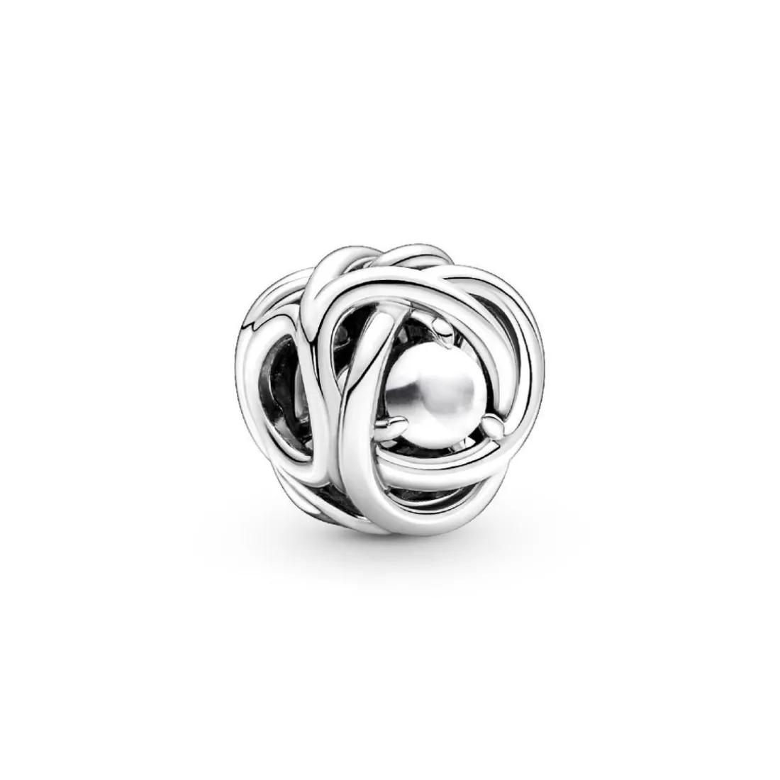 Charm Asymétrique et Perle Pandora - Argent 925/1000