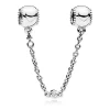 Charm Clip Chaîne de Confort Pandora Moments Cœurs En Relief