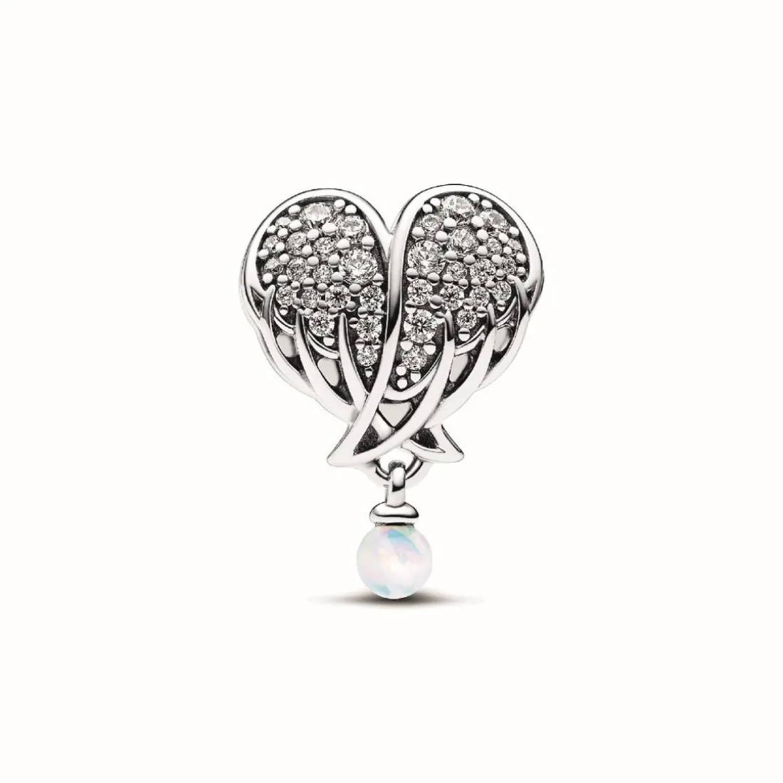 Charm Cœur et Ailes d’Ange Scintillant